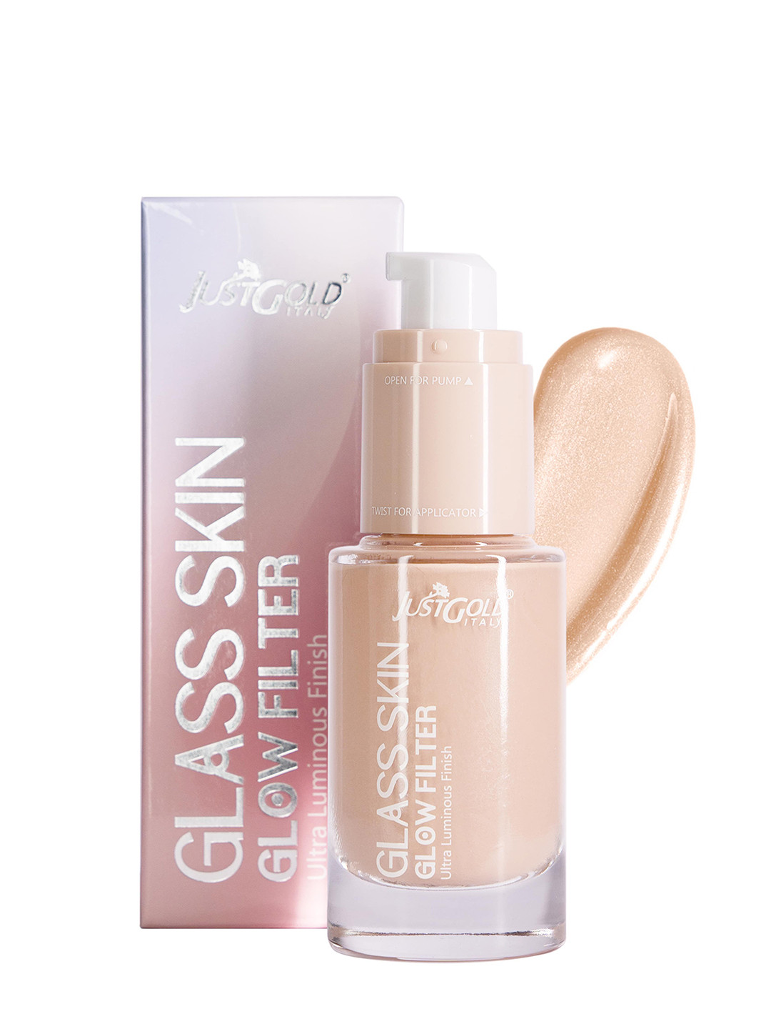 JUSTGOLD Glass Skin Glow Filter Enriched With Vitamin E- 30 ml- Milky GS101