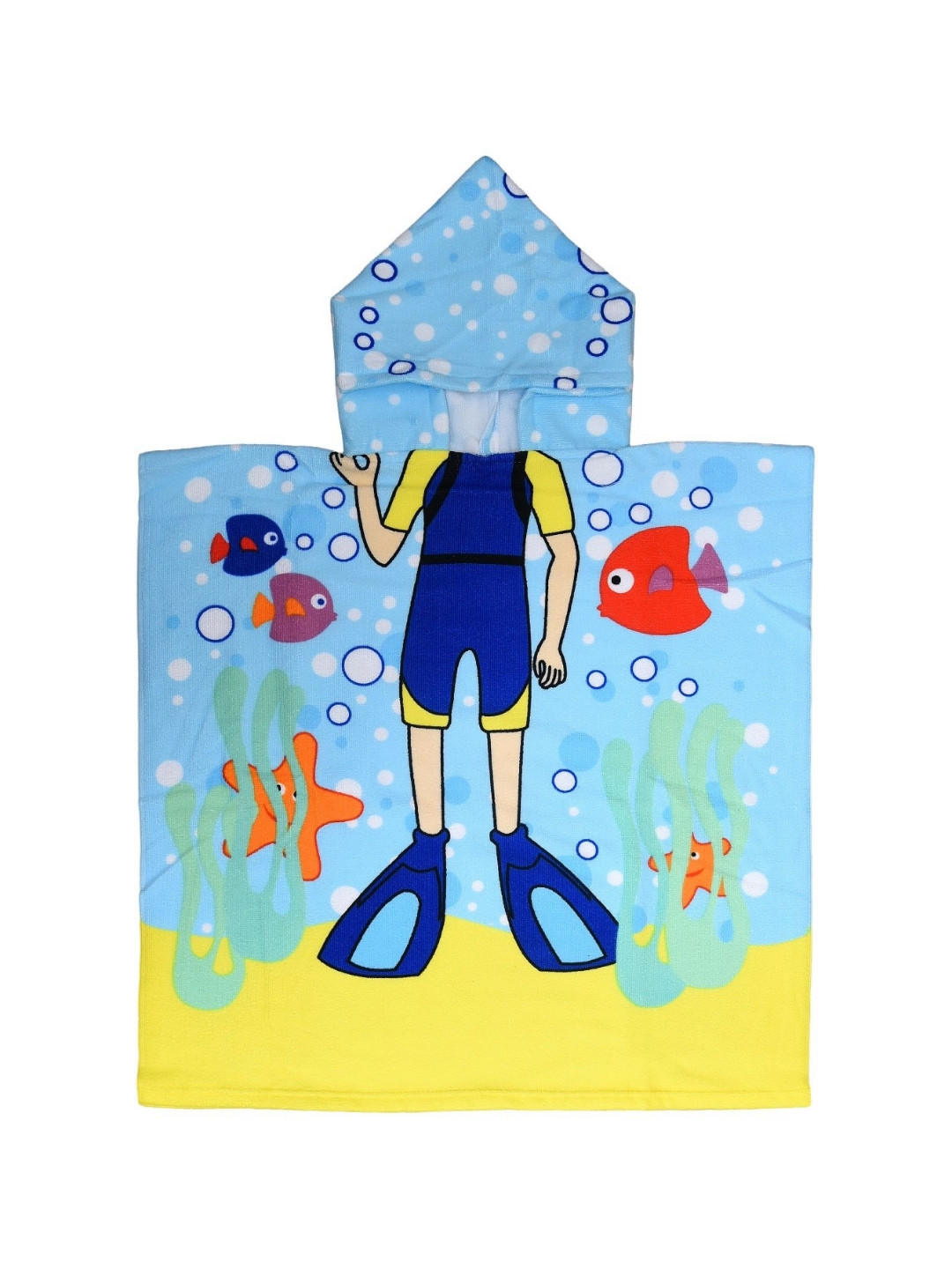 Cortina Blue & White Graphic Printed 400 GSM Bath Towel