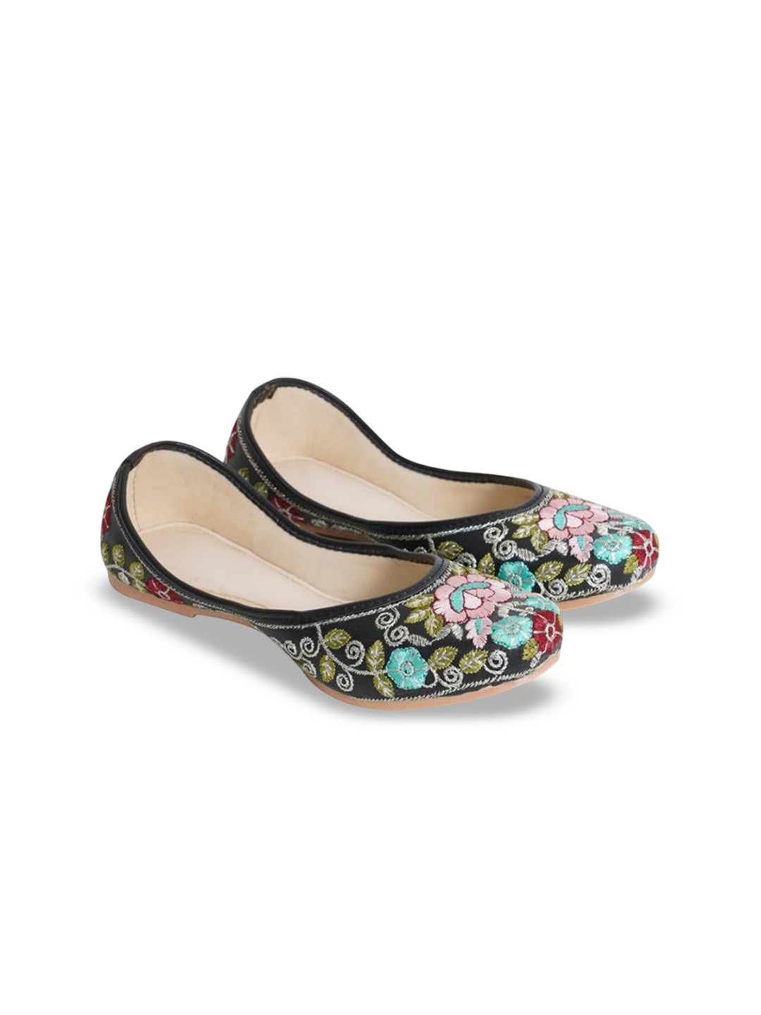 DFR Women Embroidered Rajasthani Mojari Flats