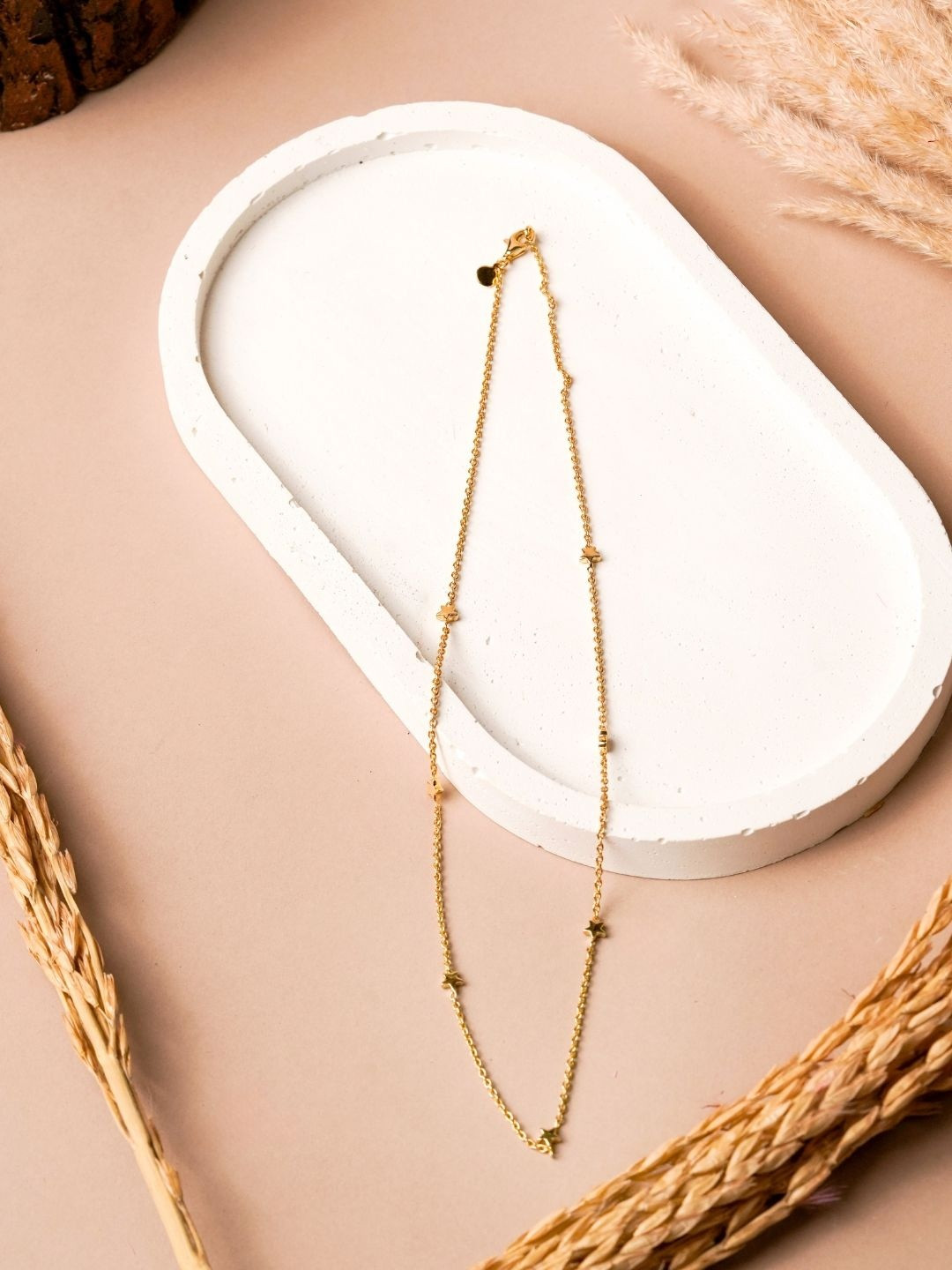 ShimmerTots Girls Sterling Silver Gold-Plated Layered Minimal Necklace