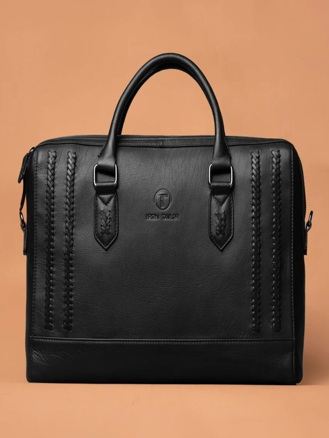 IRON TAILOR Unisex Leather Laptop Bag