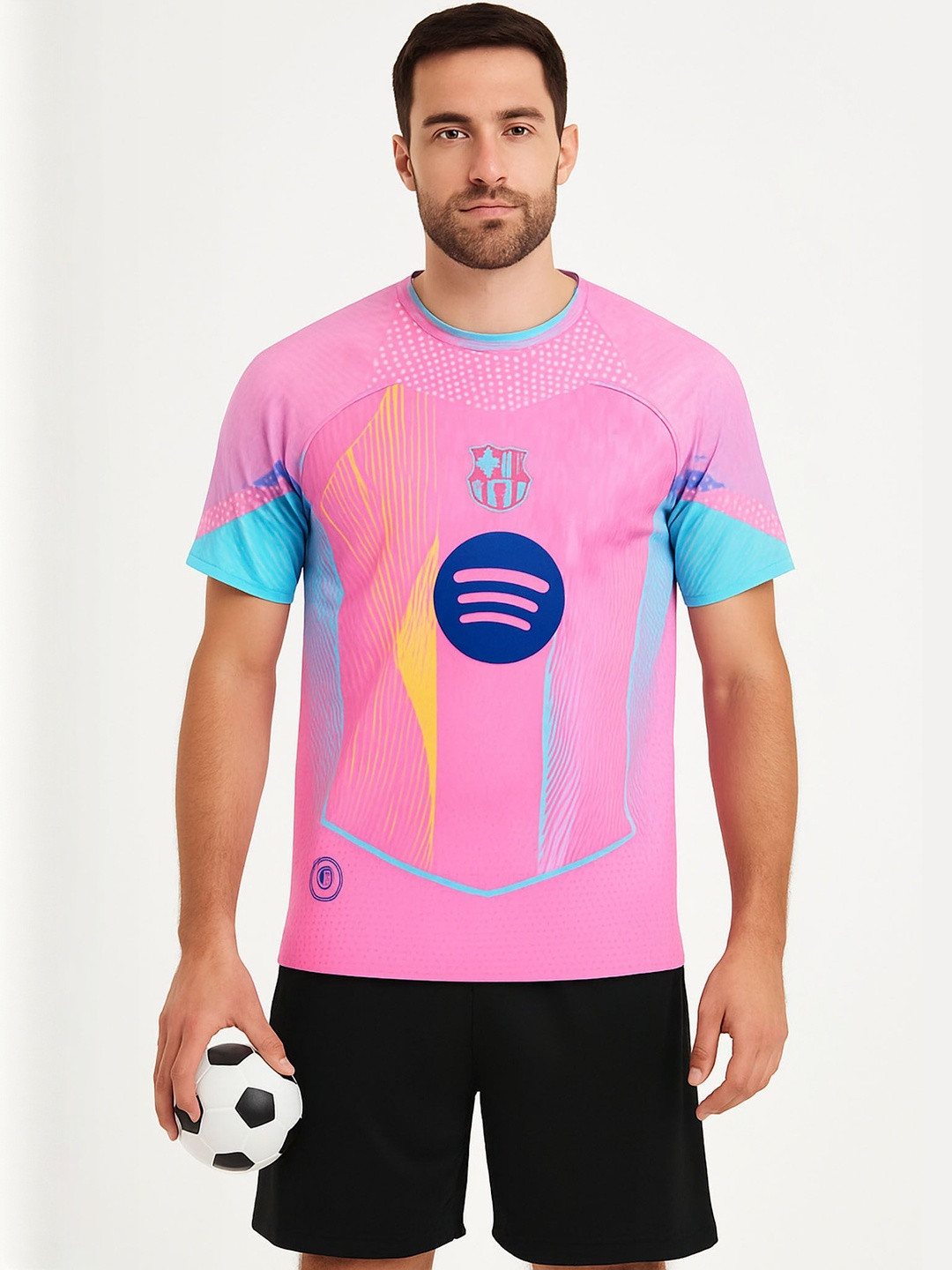 dostitch Barcelona Special Edition Printed Raglan Sleeves T-shirt