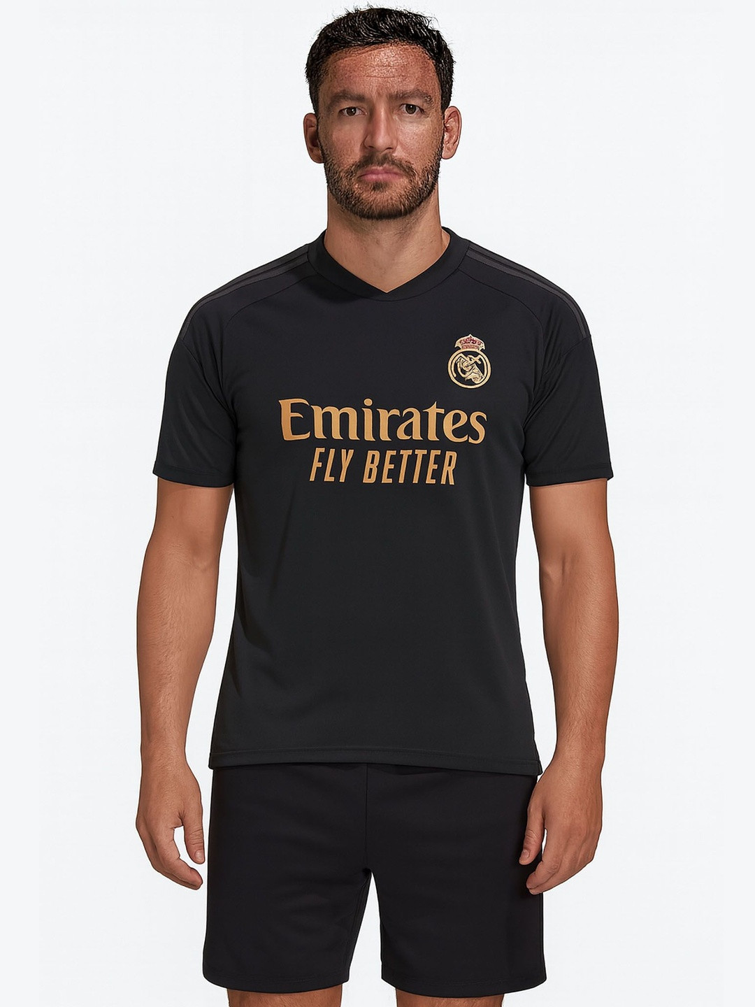 dostitch Real Madrid Typography Printed Dri-FIT T-shirt