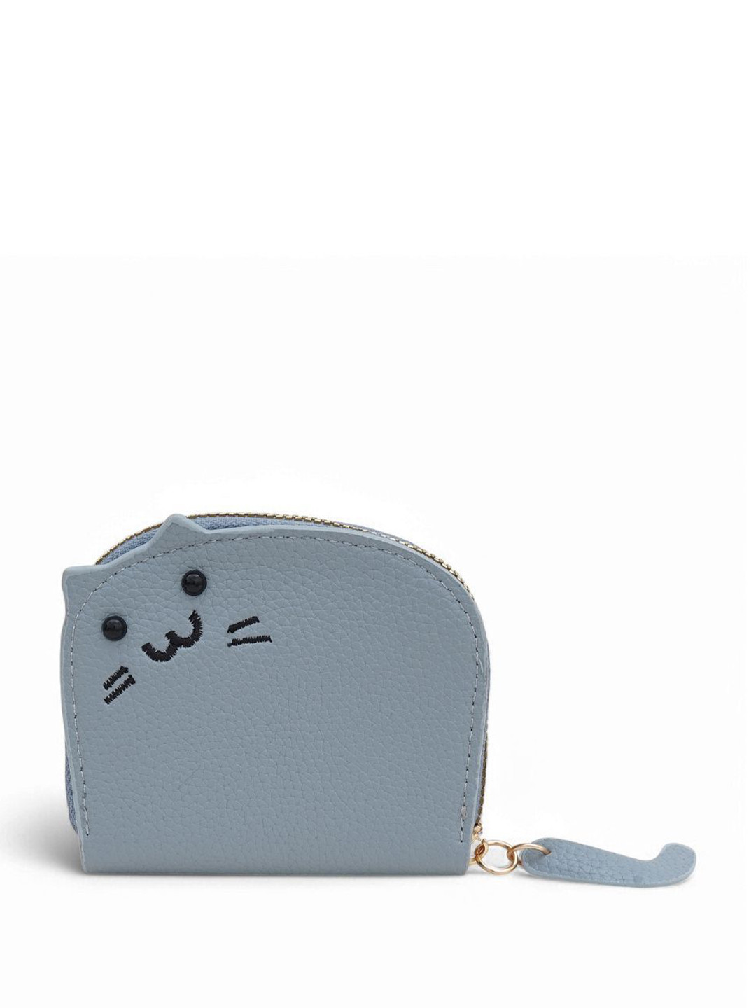 CLARABAE Men Faux Leather Zip Coin Pocket Two Fold Wallet