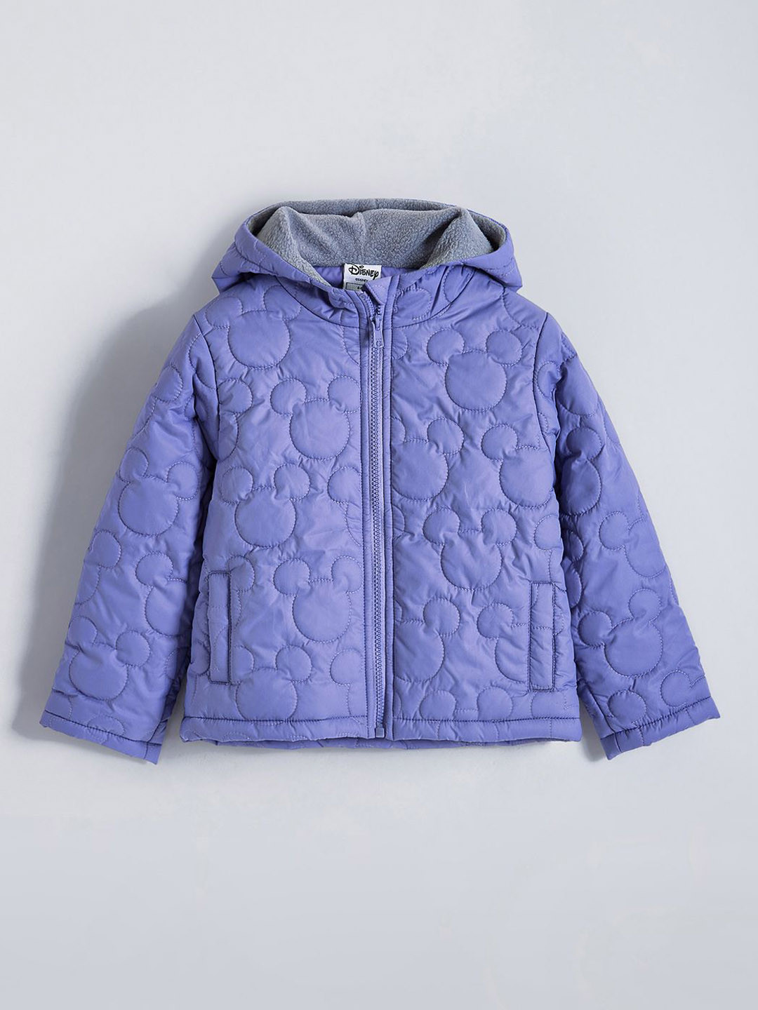 Hopscotch Girls Hooded Textured Puffer Jacket