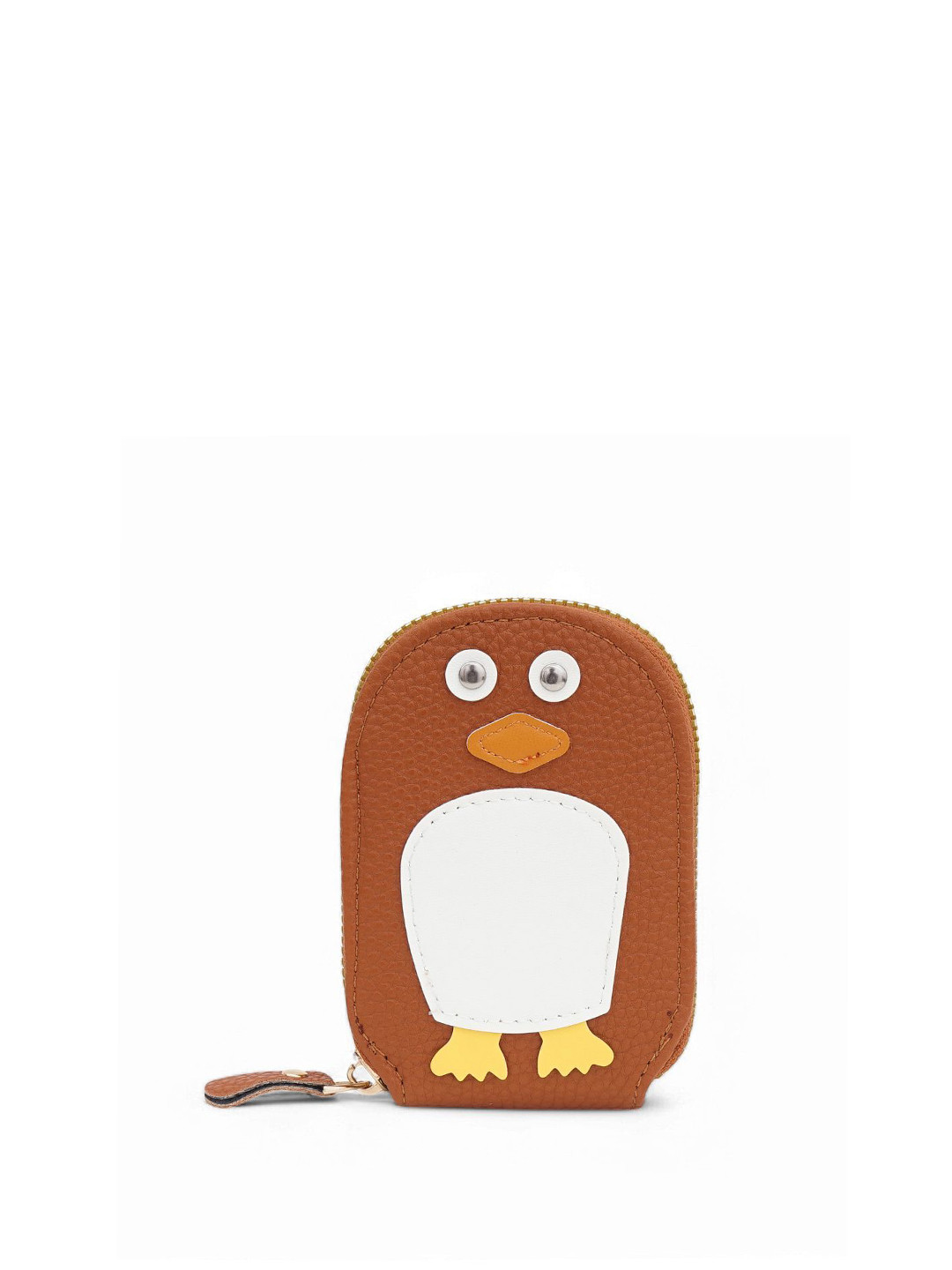 CLARABAE Men Penguin Faux Leather Zip Around Wallet