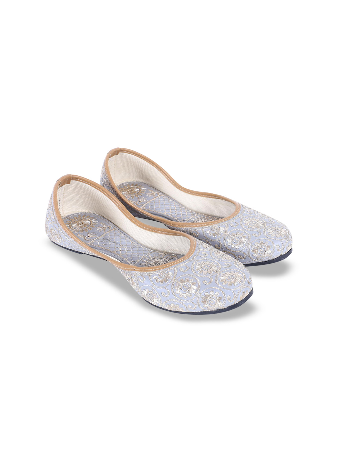 DFR Women Embroidered Punjabi Mojaris Flats