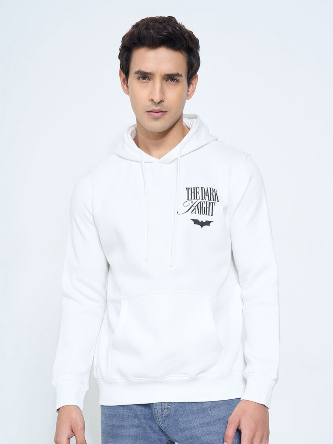 SF JEANS by Pantaloons Men Typography Printed Hooded T-shirt