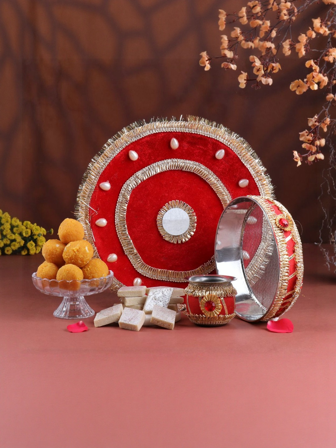 Floweraura Set Of 5 Karwachauth Thali Combo Set-500g