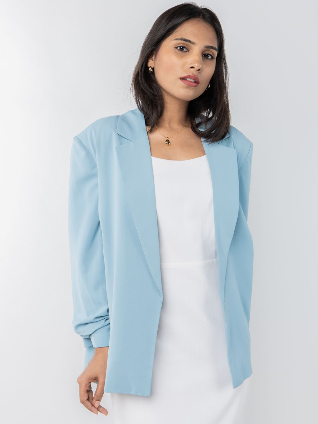 PRET PITAARA Notched Lapel Long Sleeves Single Breasted Blazer