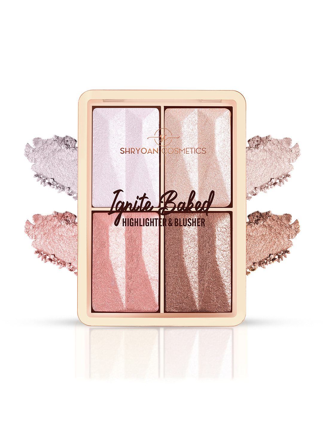 SHRYOAN Ignite Baked Multi Shimmer Long-Wearing Blusher & Highlighter Palette - Shade 04