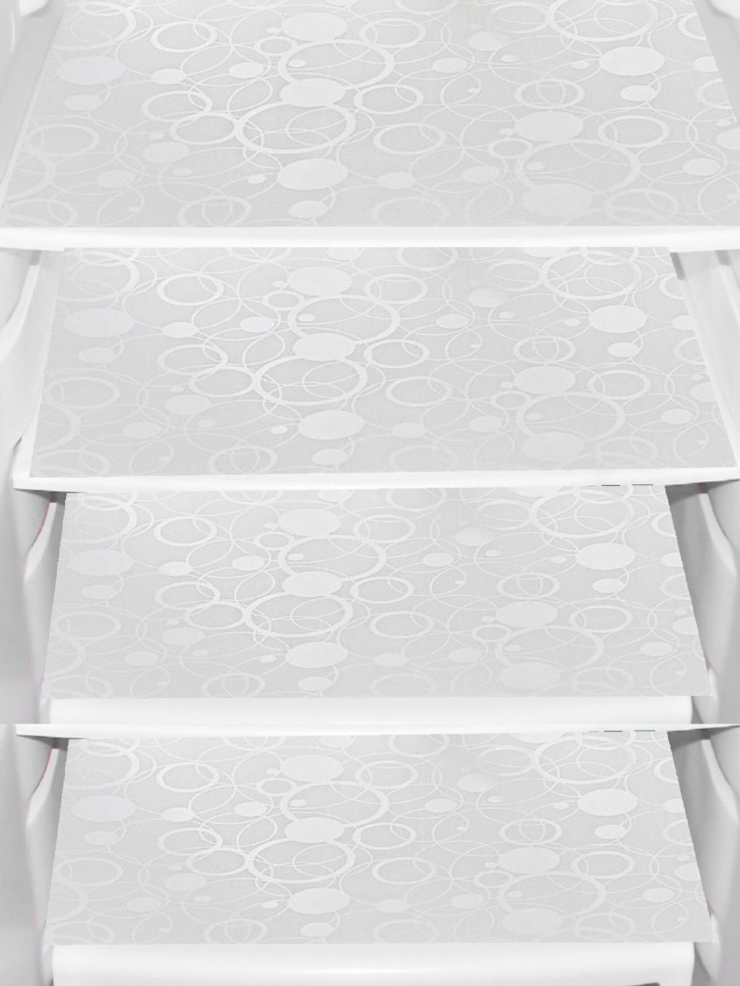 TRENDY RABBIT Off White 4 Pieces Graphic Printed Fridge Mat