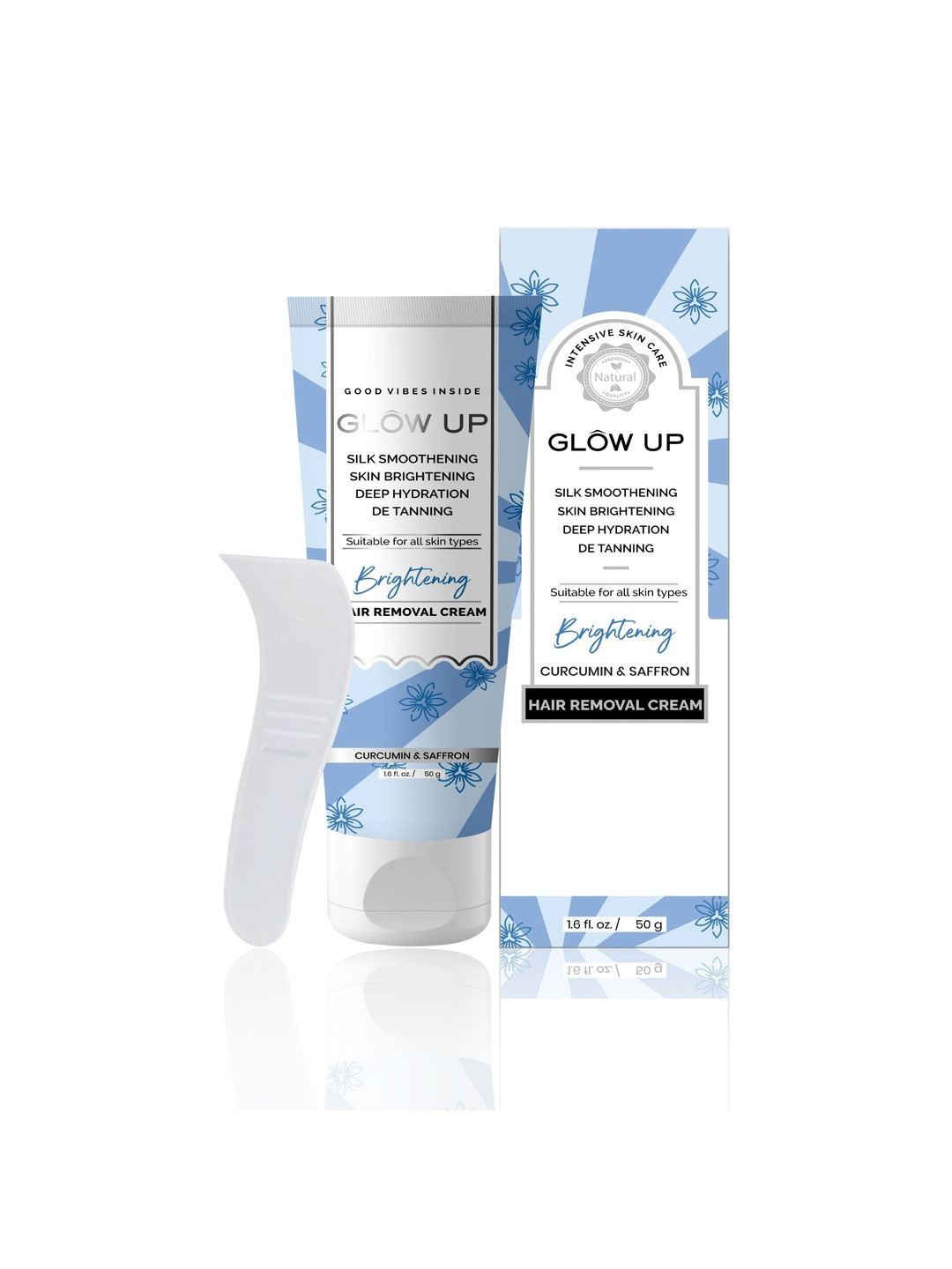 GLOW UP Brightening Hair Removal Cream With Curcumin - 50 g