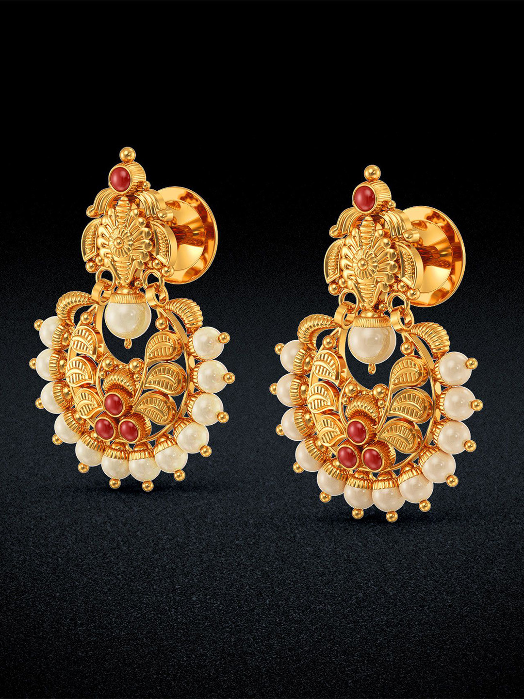 Joyalukkas Women 22Kt Gold Chanbali Earring - 6.885 g