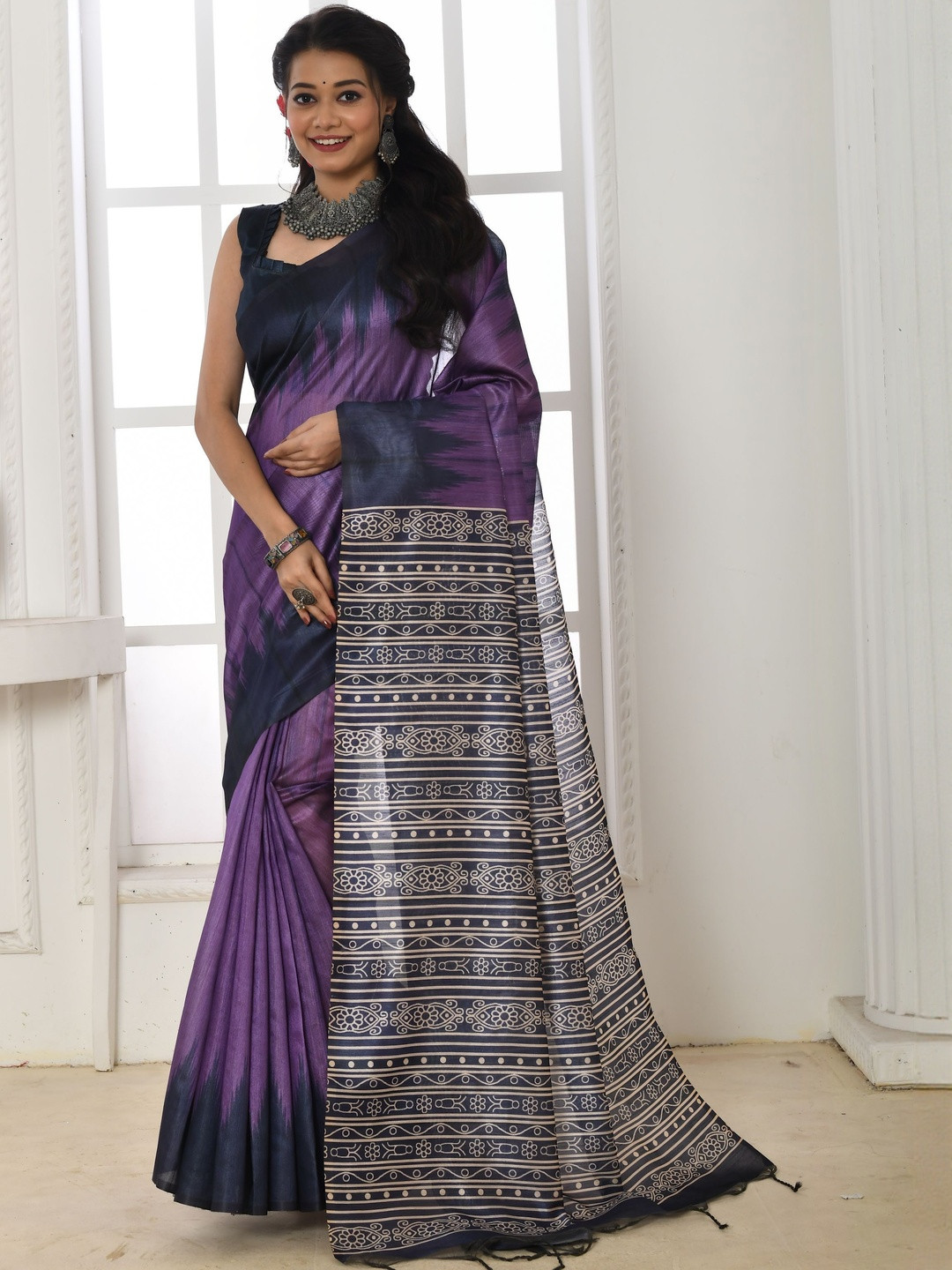 Peach Petals Tie and Dye kat Saree