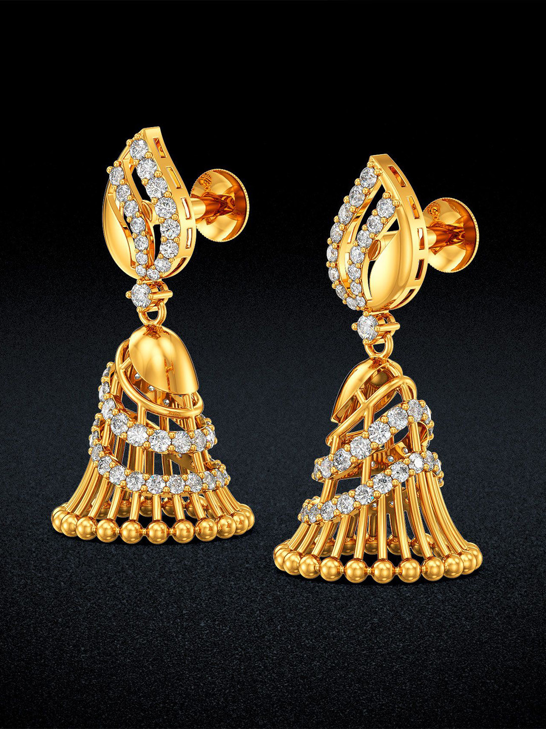 Joyalukkas Women 22Kt Gold Drop Earring - 7.437 g