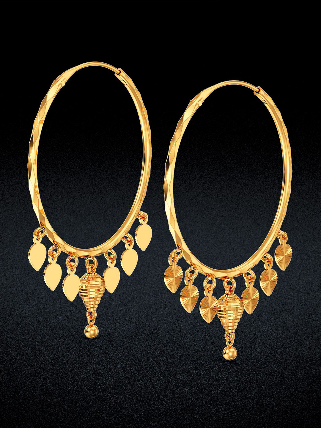 Joyalukkas 22Kt Gold Hoop Earring - 5.789 g