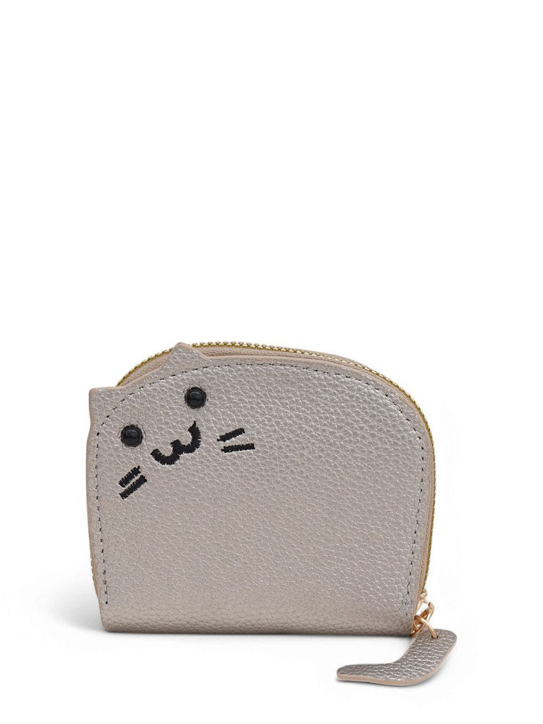 CLARABAE Men Cute Cat Themed Faux Leather Pouch Leather Two Fold Wallet