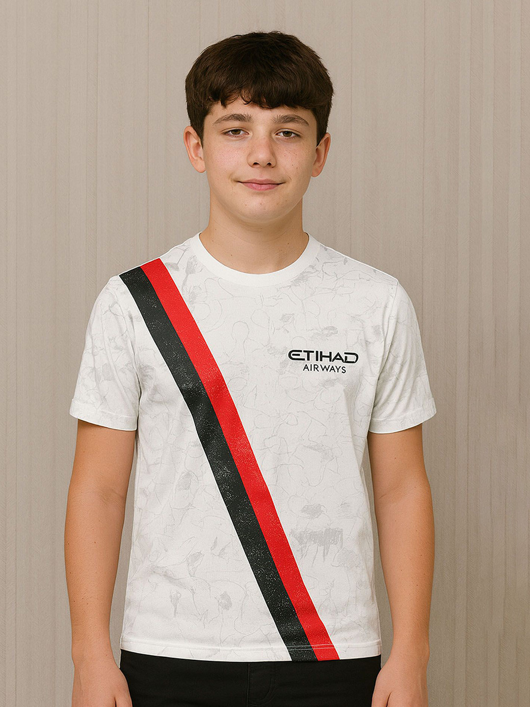 dostitch Boys Manchester City Football Club Home Away Player Version Jersey Tshirt