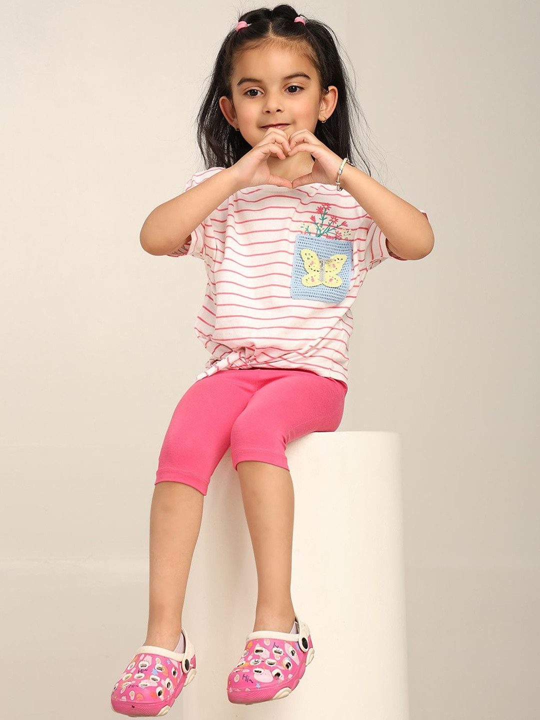 Robinbosky Girls Cotton Knee Length Leggings