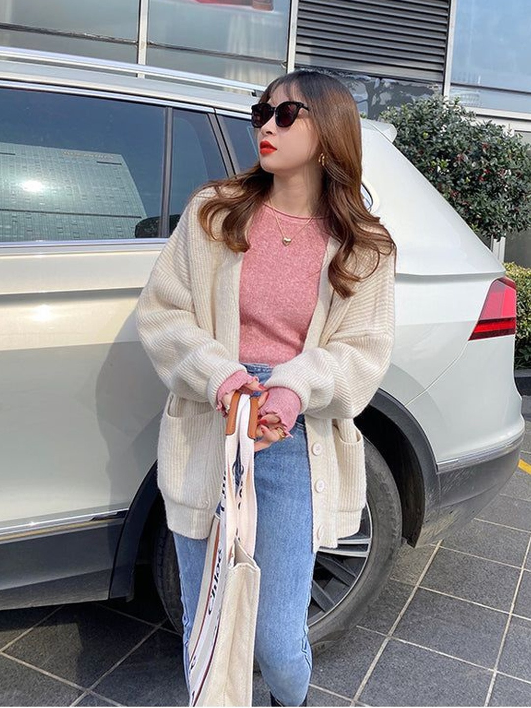 Outzidr Women Full Sleeve Scallop Hem Fitted Top