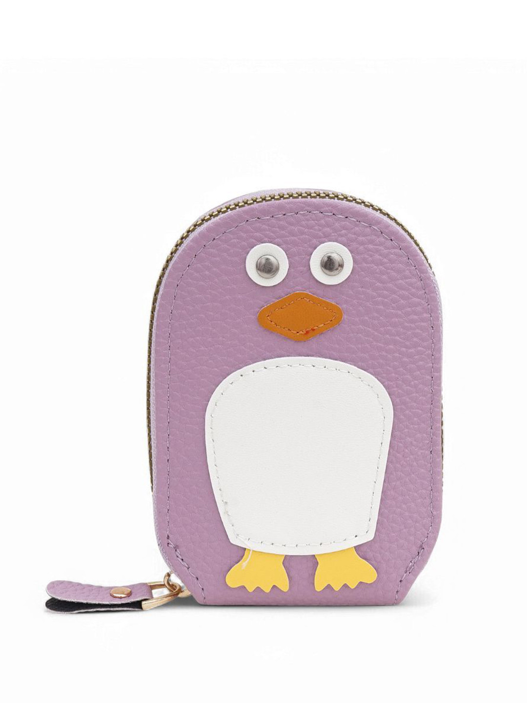 CLARABAE Men Purple & White Penguin Leather Zip Around Wallet