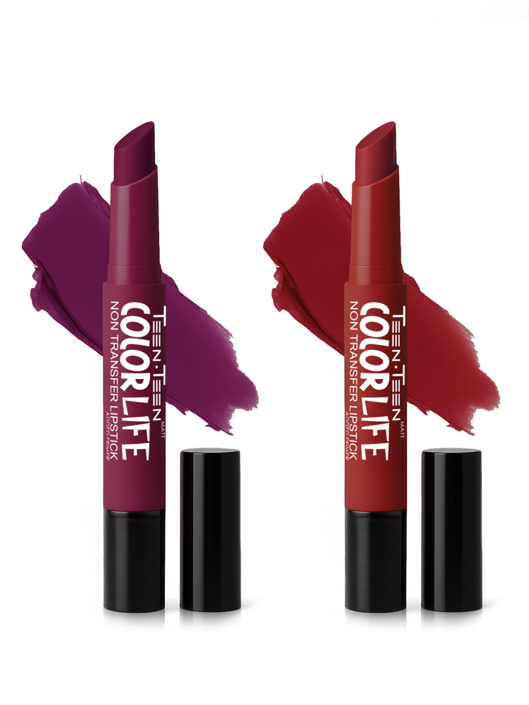 TEEN TEEN COSMETICS Set Of 2 Color Life Lip Crayon- Red Wine & Plumful Cheer