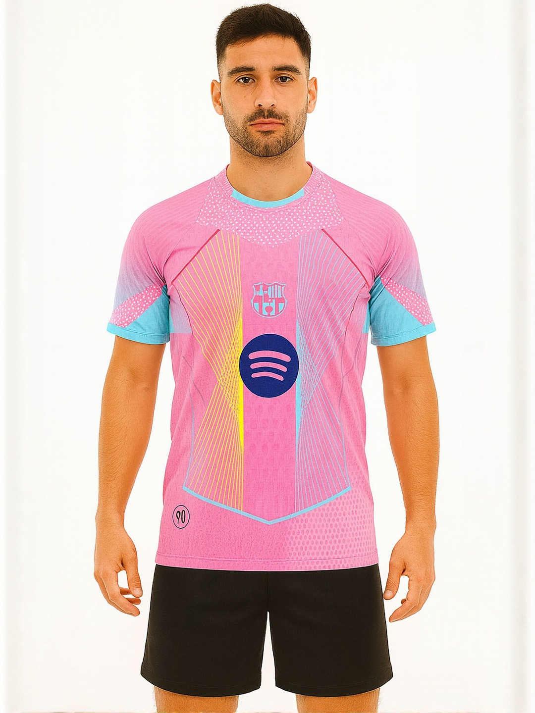 dostitch Men Barcelona Lamine Yamal Printed Dri-FIT T-shirt