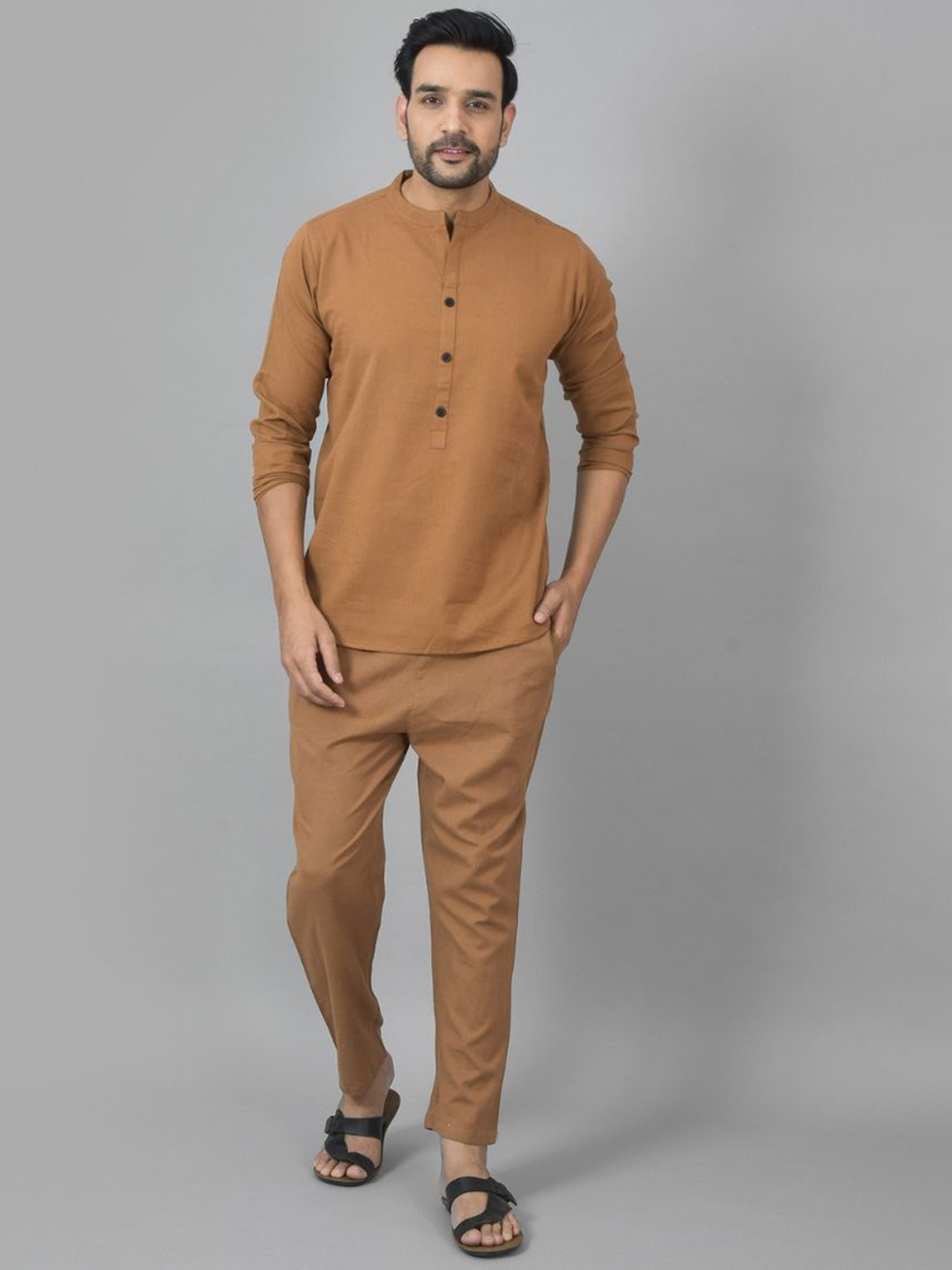 ETC X D To D Life Style Mandarin Collar Pure Cotton Kurta With Trouser