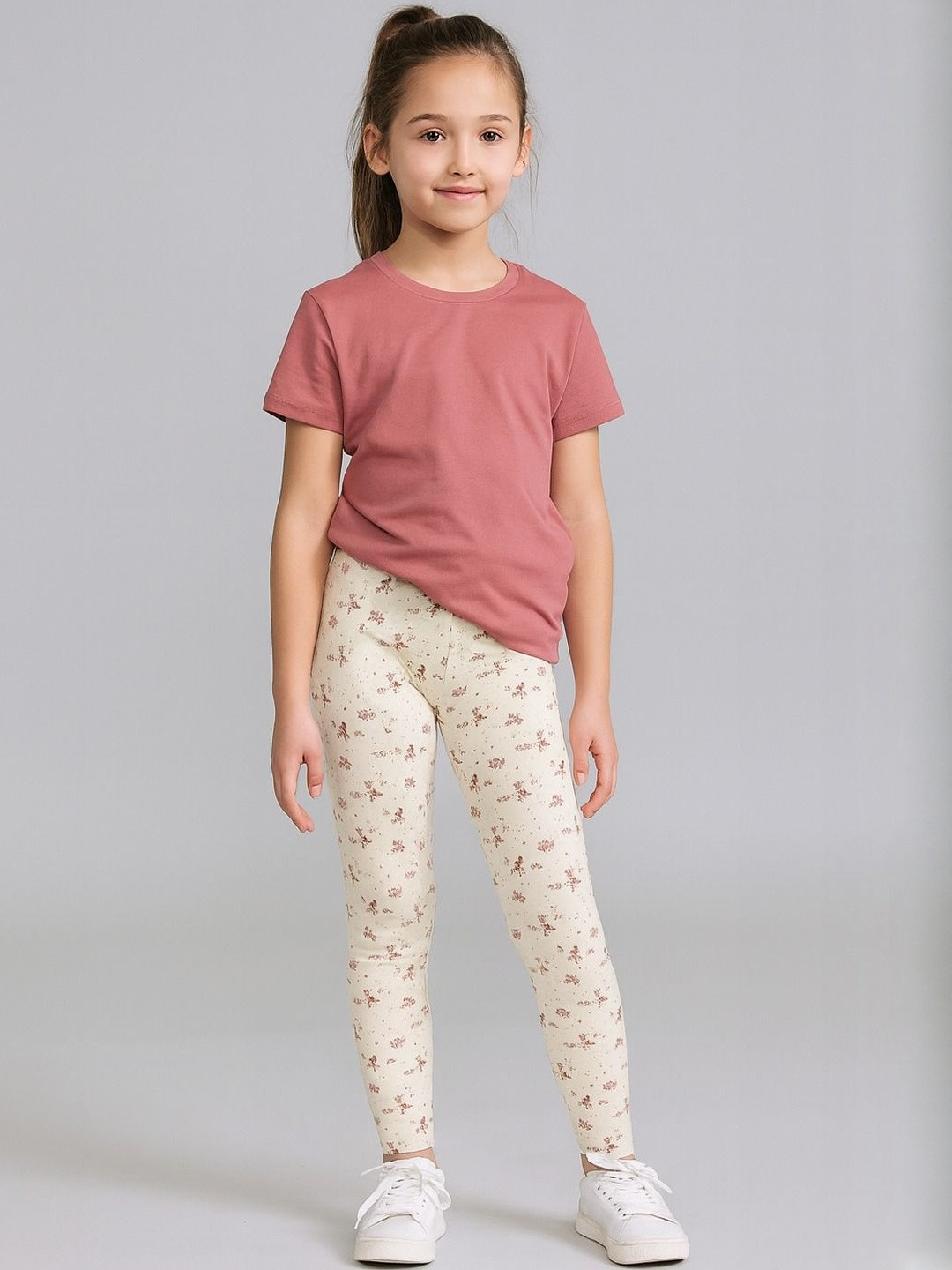 Charm n Cherish Girls Printed Cotton Ankle-Length Leggings