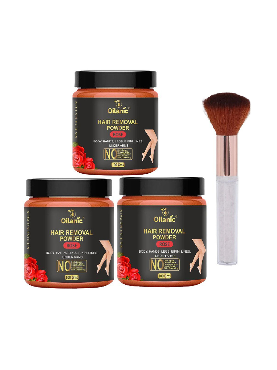 Oilanic Set Of 3 Bikini Hair Removal Powder- 100 g Each