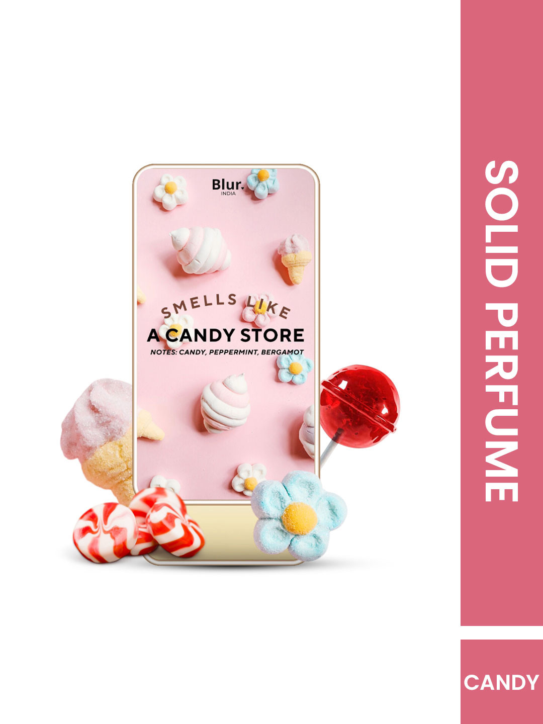 BLUR INDIA Women Smells Like A Candy Store Alcohol Free Long Lasting Solid Perfume - 10 g