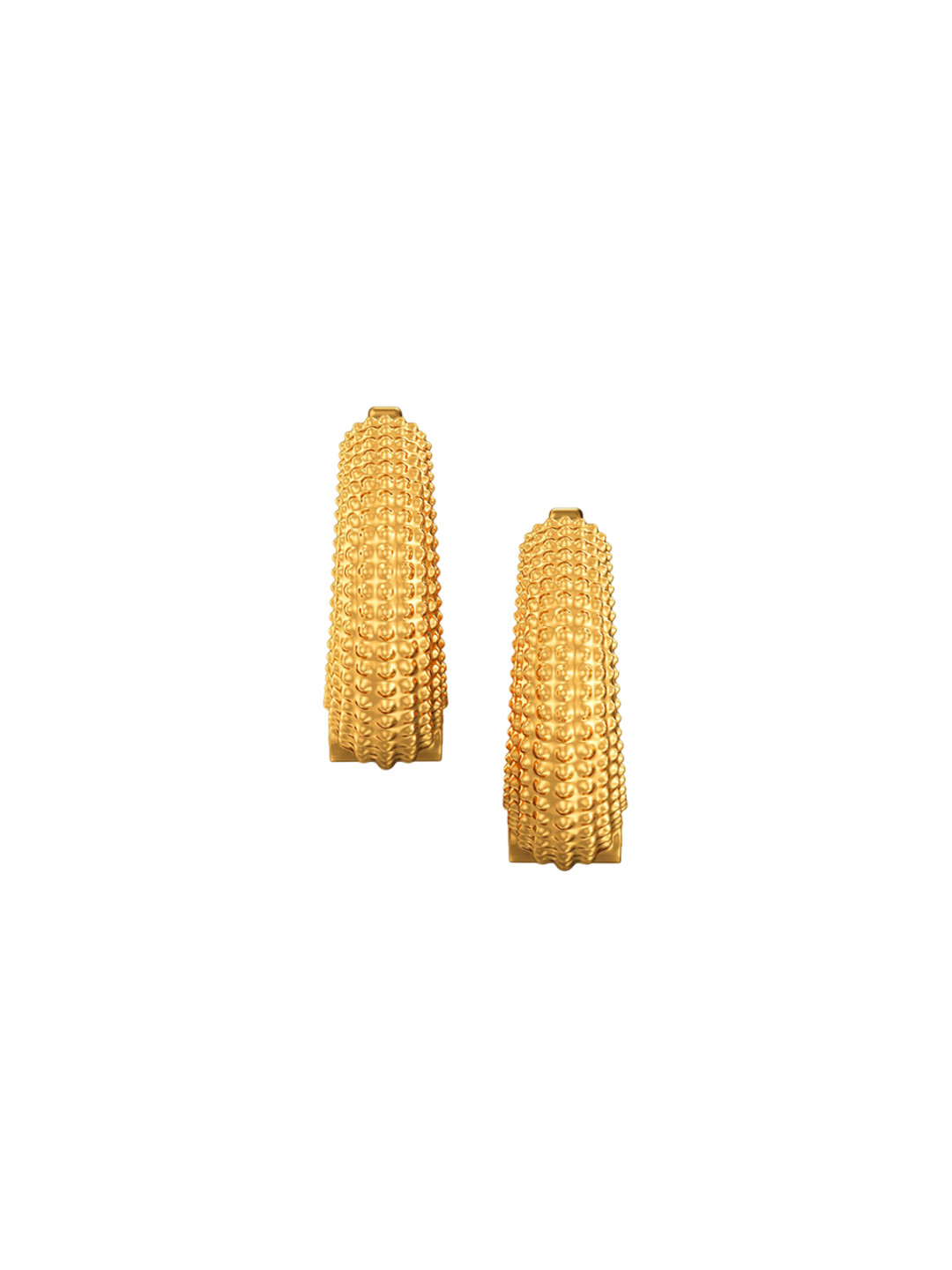 Joyalukkas Men 22Kt Elliptical Gold Hoop Earring - 1.478 g