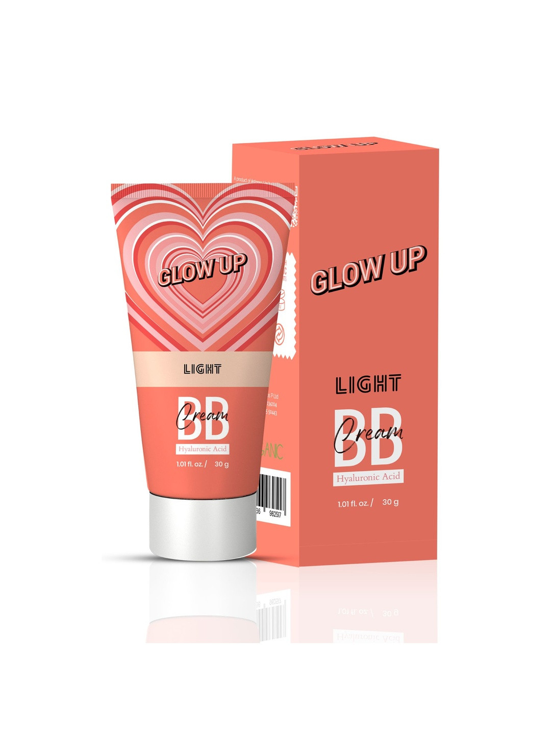 GLOW UP BB Cream With Hyaluronic Acid & Vitamin E Instant Spot Coverage - 30 g - Light