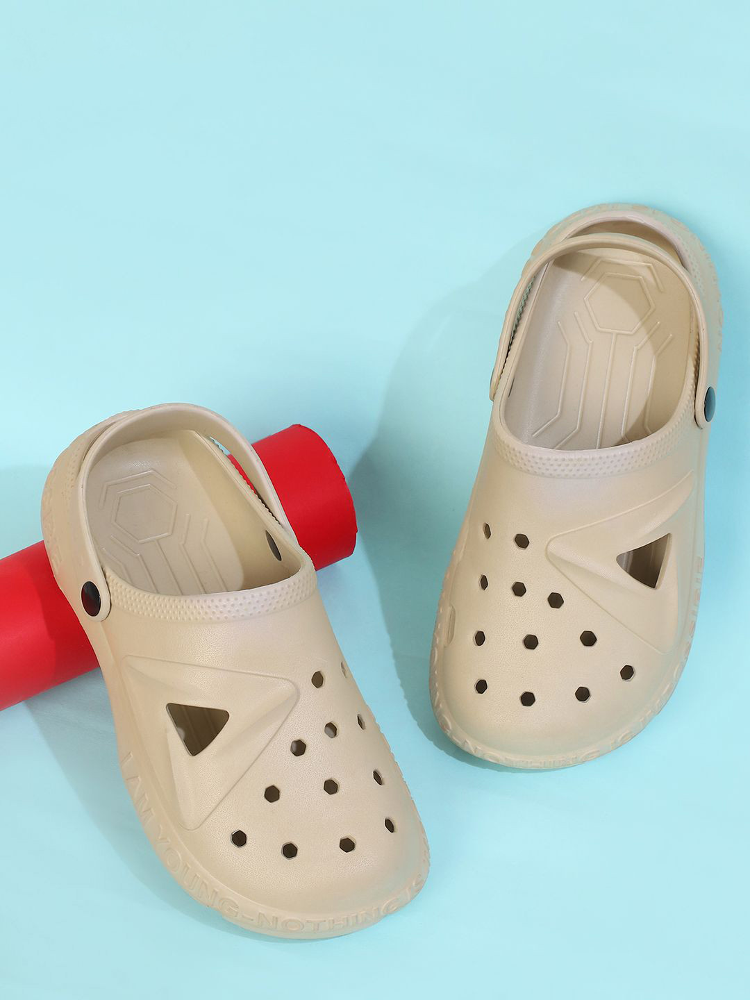 GRAGE Men Solid Rubber Clogs Flip Flops