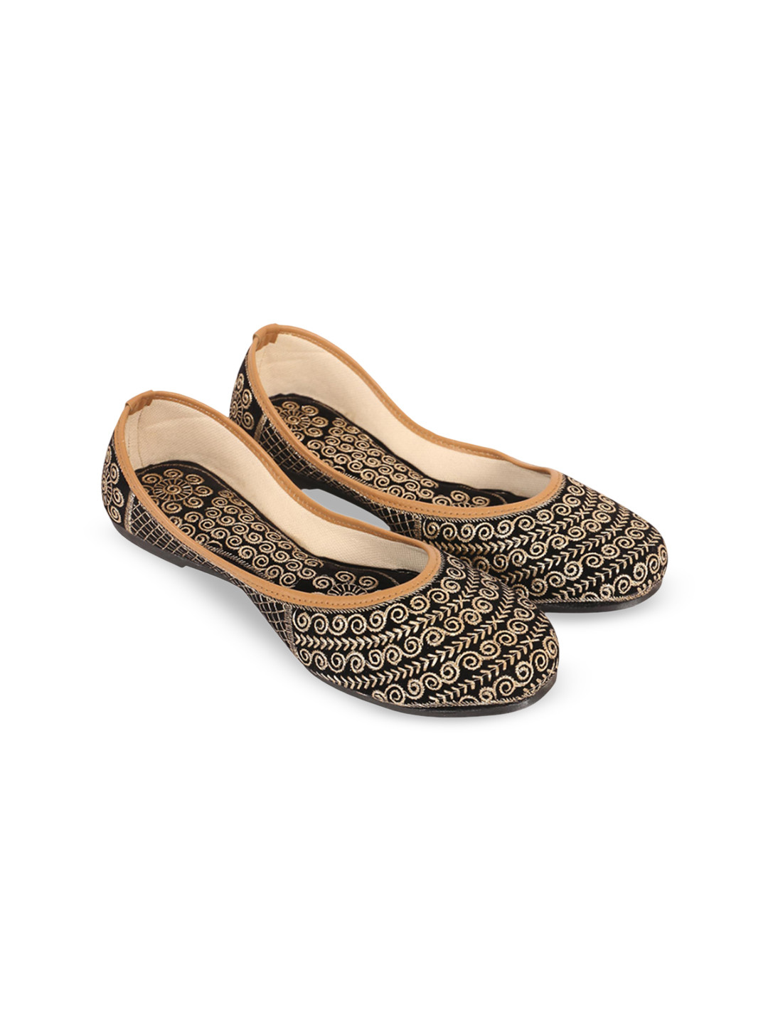 DFR Women Ethnic Rajasthani Embroidery Mojaris Flats