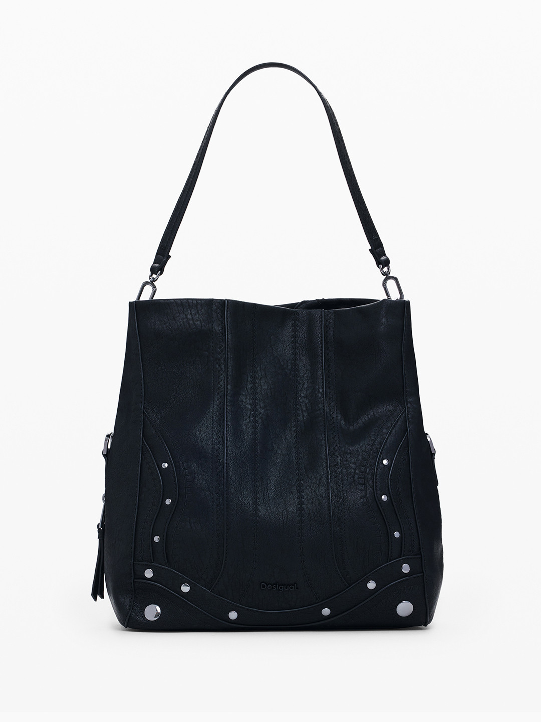 Desigual Metal Studded & Embroidered Handheld Bag