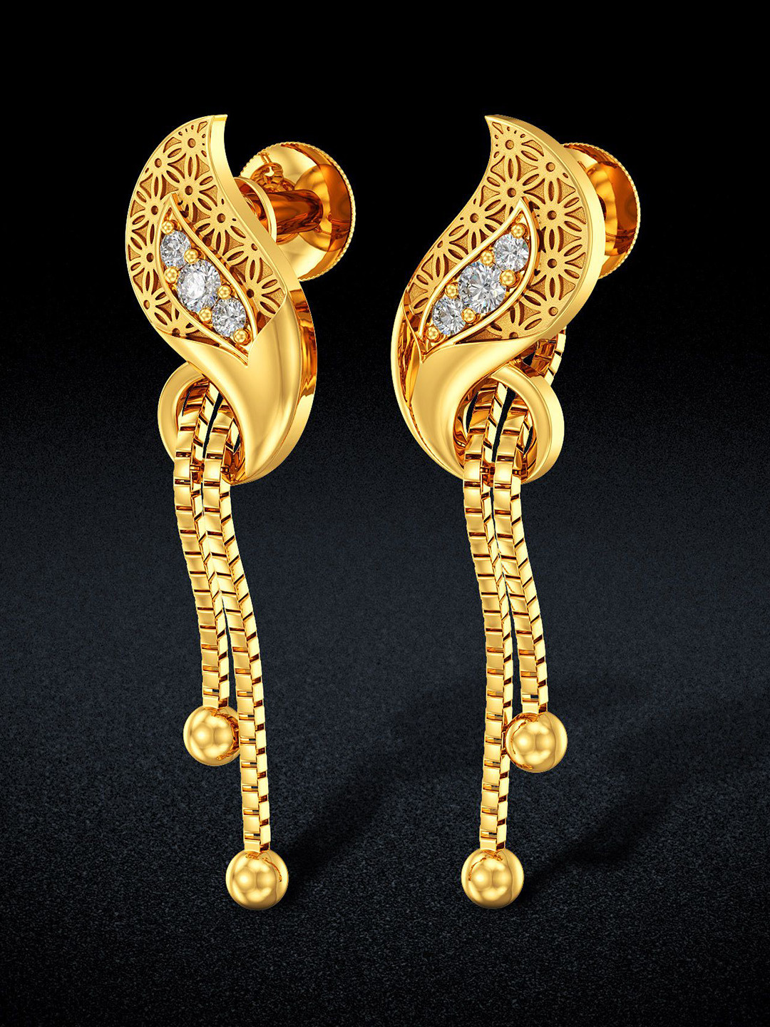 Joyalukkas Women 22Kt Gold Drop Earring - 4.45 g