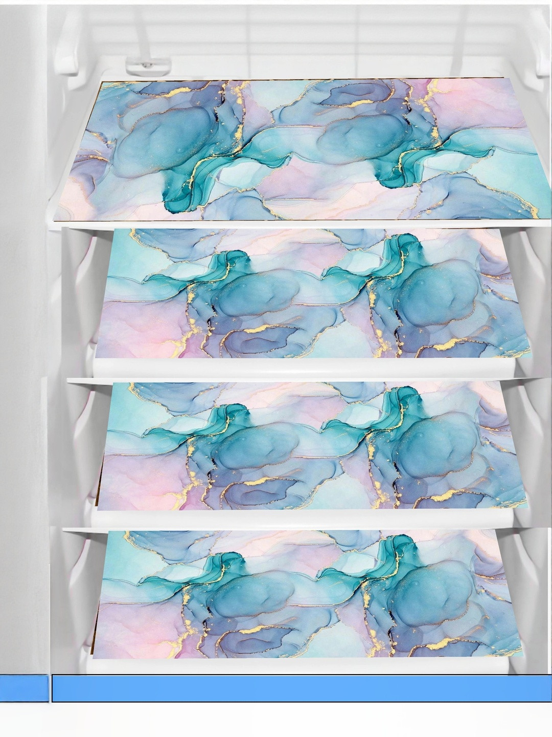TRENDY RABBIT Pack of 4 Printed Fridge Mats