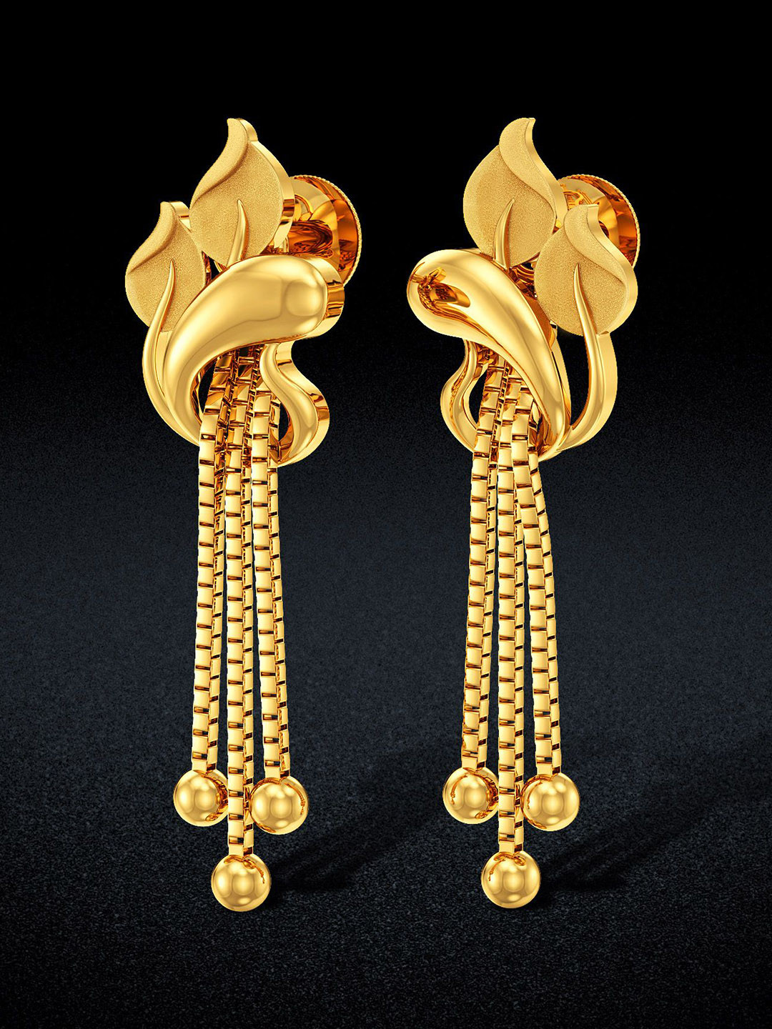 Joyalukkas Luna Women 22Kt Gold Drop Earring - 4.64 g