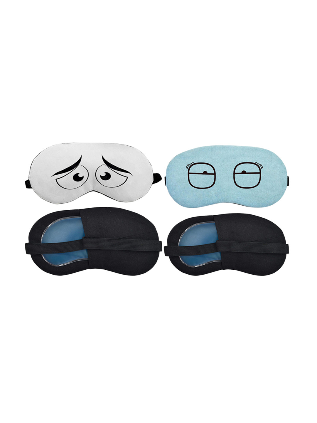 Veeva Beauty & Fashion Unisex Set Of 2 Printed Cooling Gel Eye Mask For Puffy Eyes