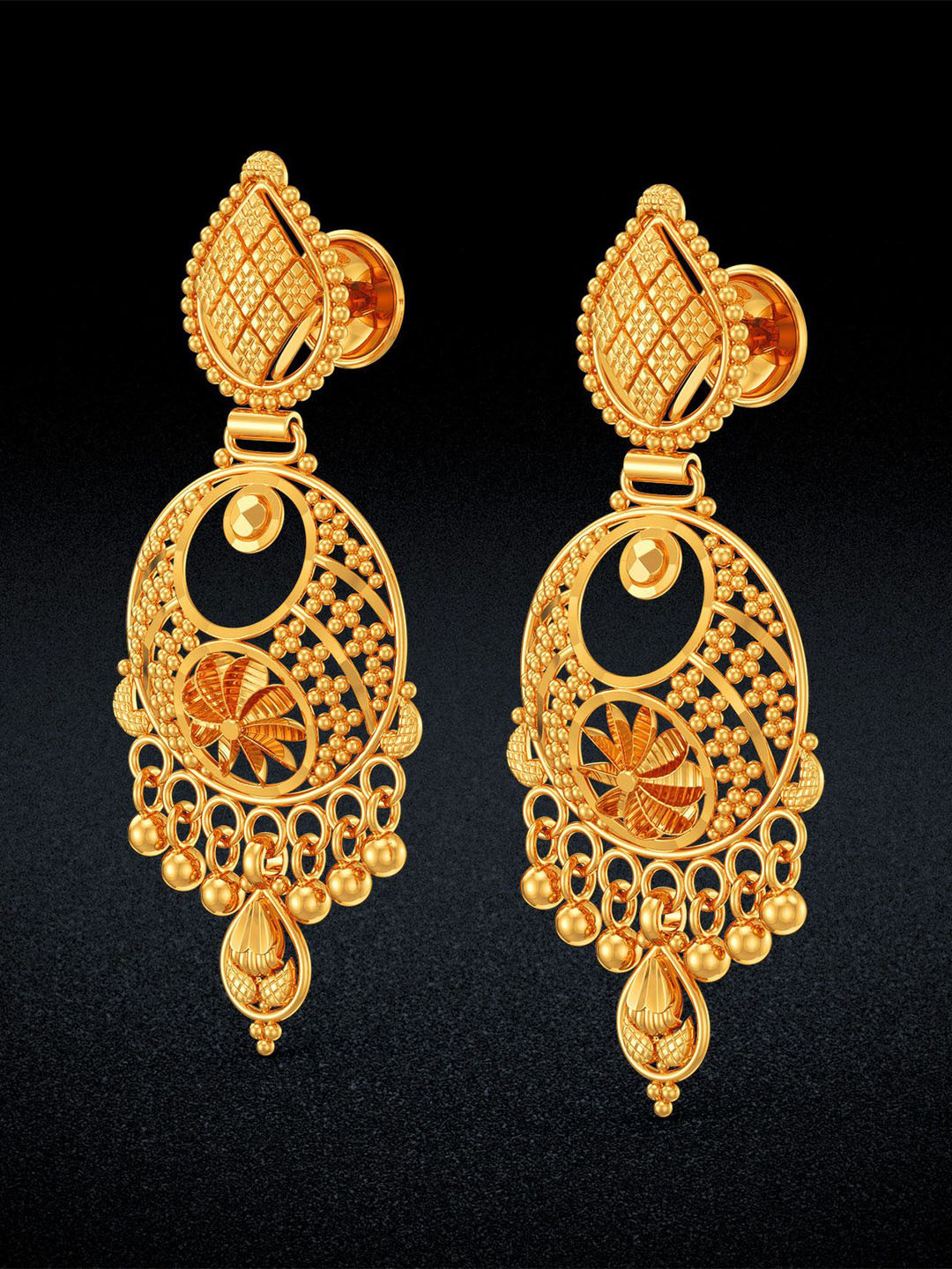 Joyalukkas 22Kt Gold Drop Earring - 8.15 g