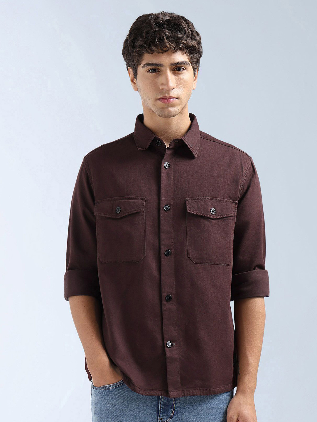 Flying Machine Men Relaxed Fit Cotton Casual Shirt - Image 1