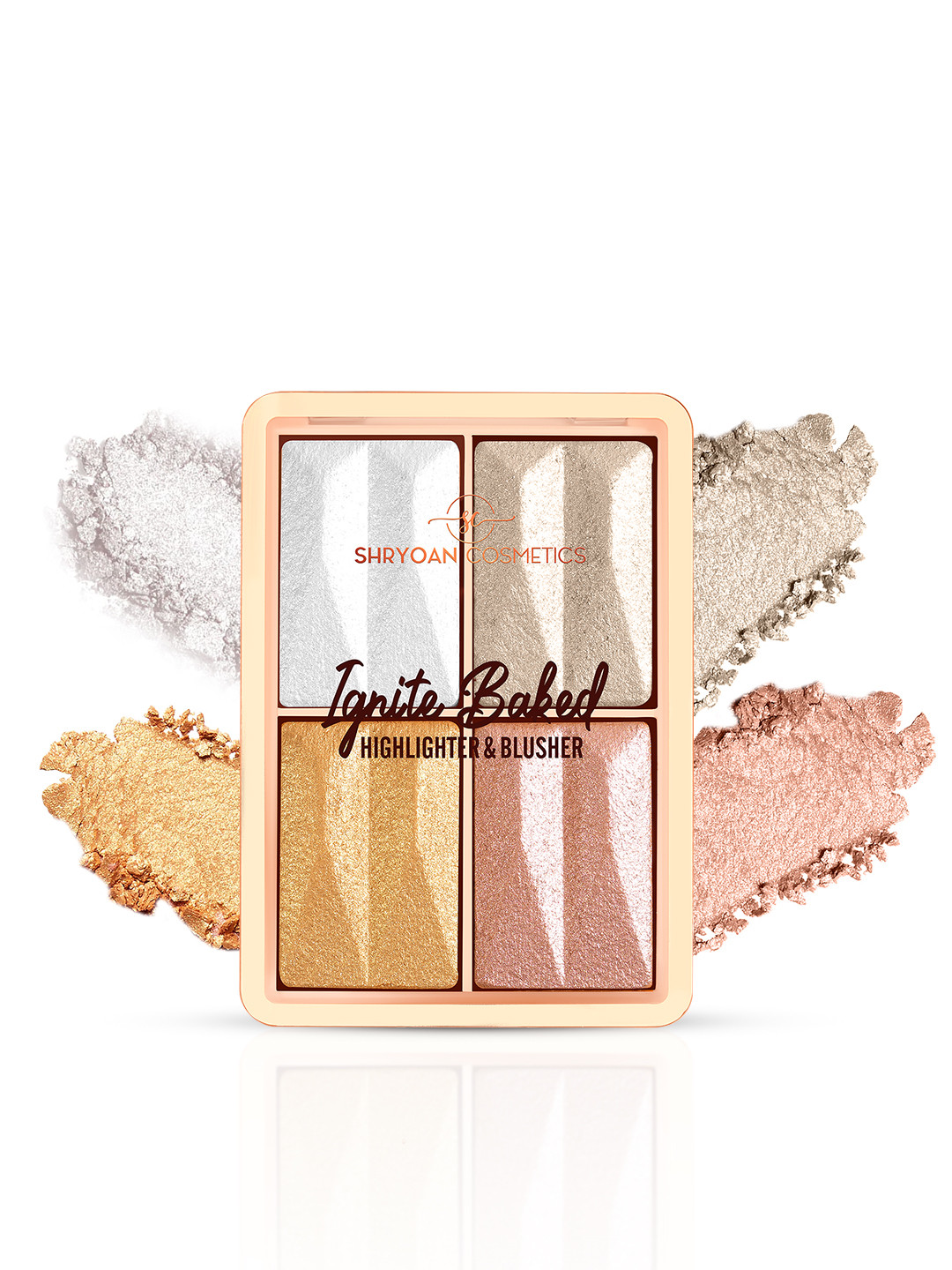 SHRYOAN Ignite Baked Multi Shimmer Long-Wearing Blusher & Highlighter Palette - Shade 01