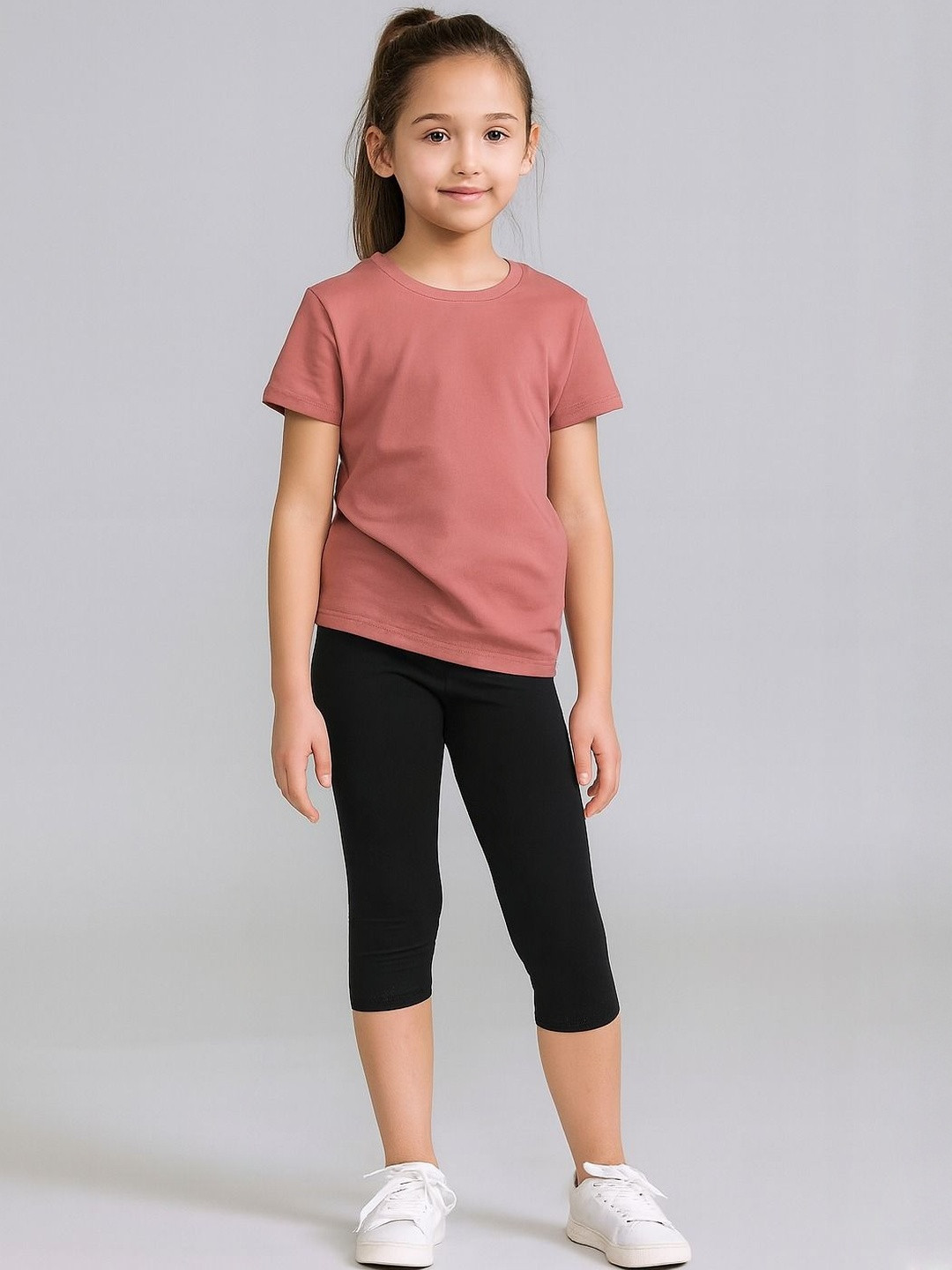 Charm n Cherish Girls High Three Fourth Leggings