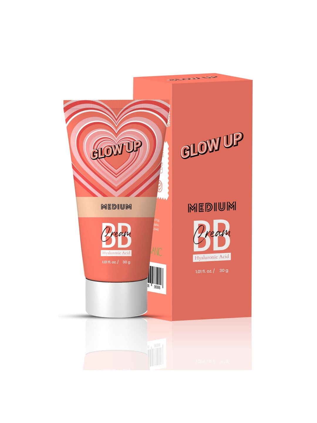 GLOW UP BB Cream With Hyaluronic Acid & Vitamin E Instant Spot Coverage - 30 g - Medium