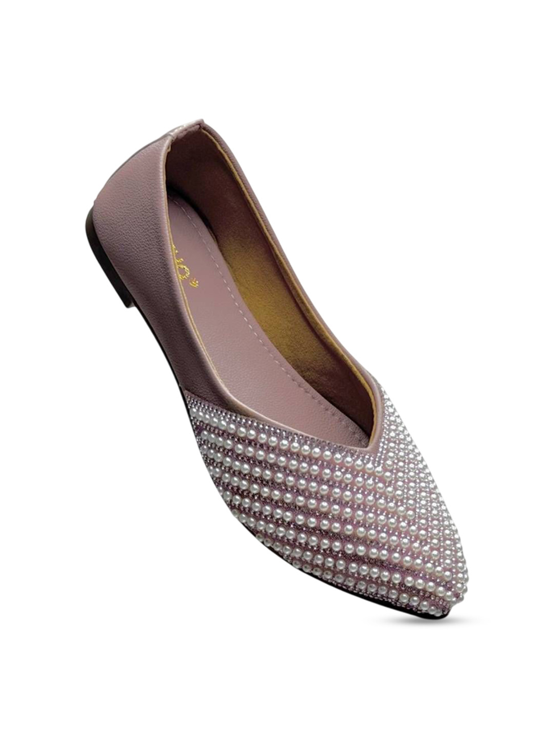 ASHO WITH FASHION MADE GLOBAL Embellished Pointed Toe Ballerinas