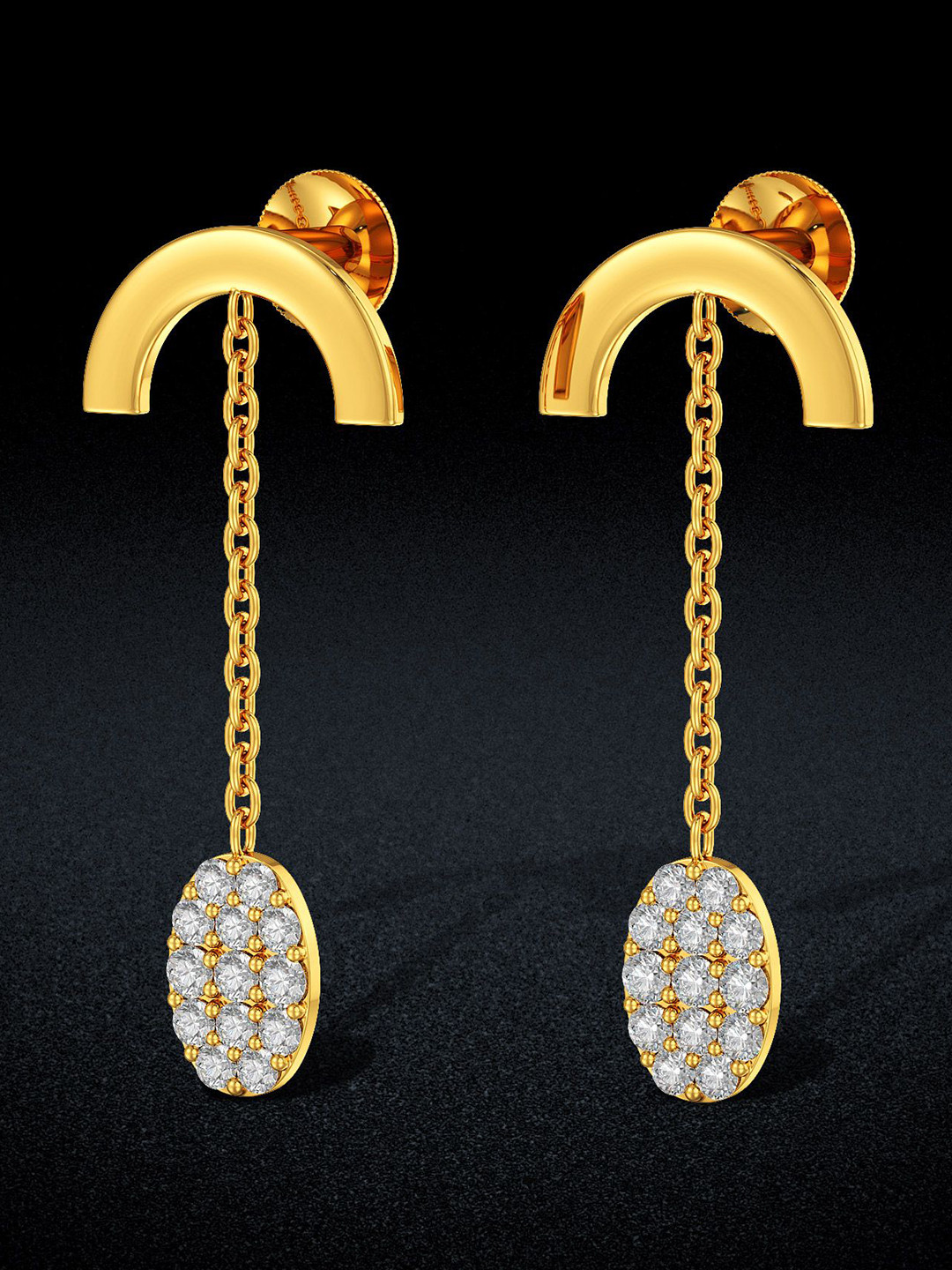 Joyalukkas Women 22Kt Gold Drop Earring - 2.385 g