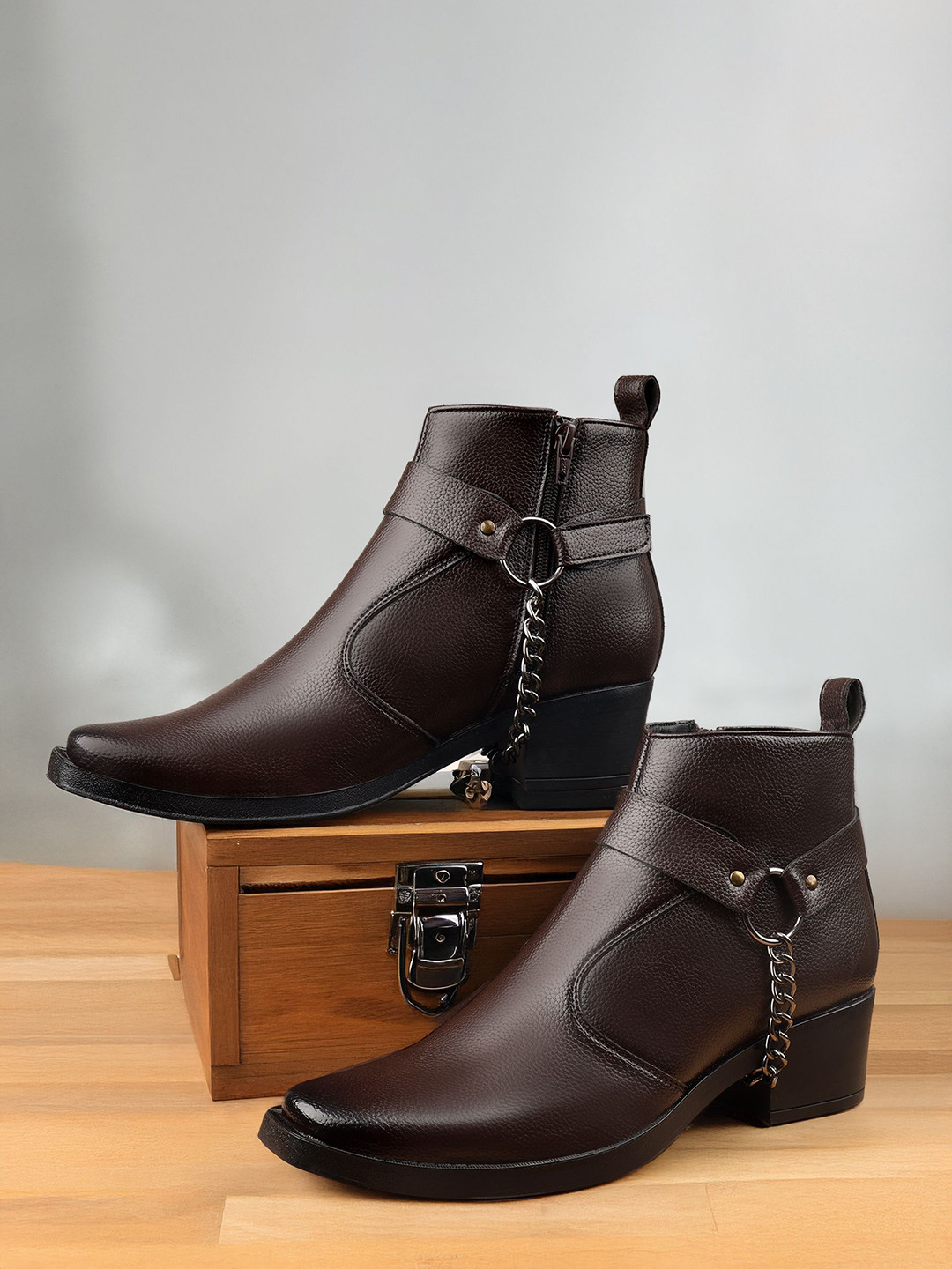 Bxxy Men Height Increasing Elevator Ring Boots