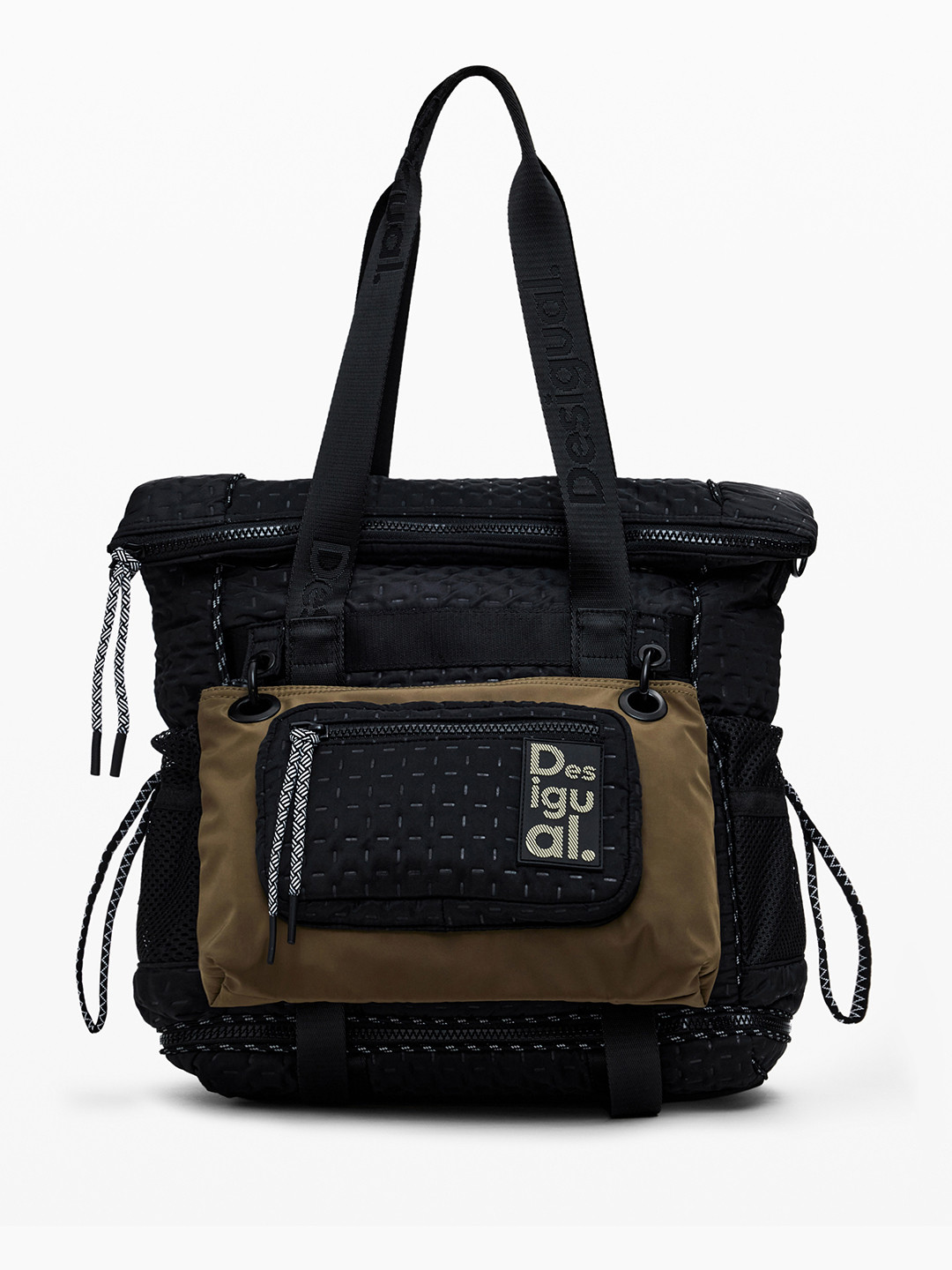 Desigual Women Handbag Convertible Expandable Backpack with Zip Pouch